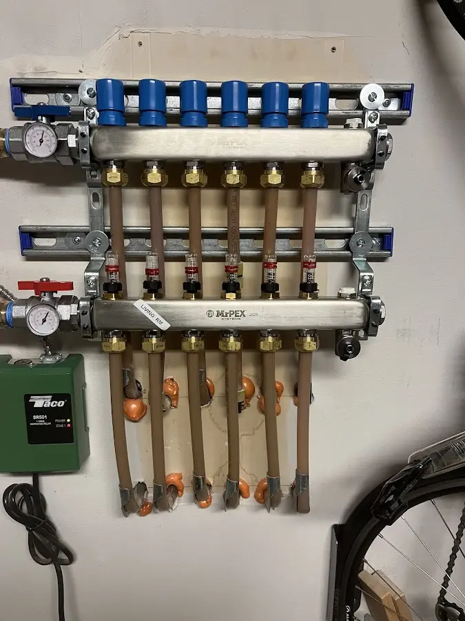 Plumber performing Gas Line Installation at a residential property in Oak Park